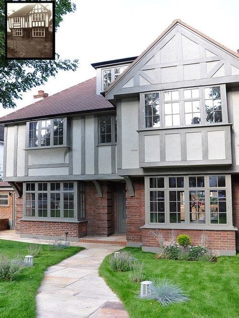 mock tudor house with grey windows|mock tudor designs.